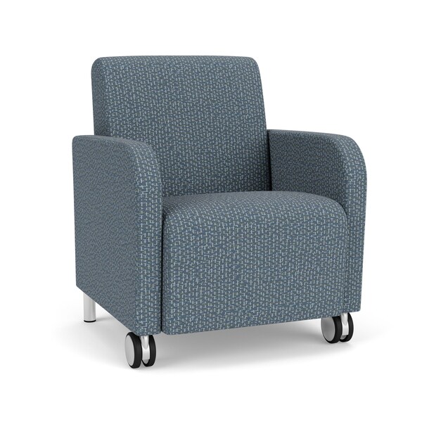 Lesro Siena Lounge Reception Guest Chair w/ Front Casters, 27 in W 29.5 in L 32.5 in H SN1101 - main